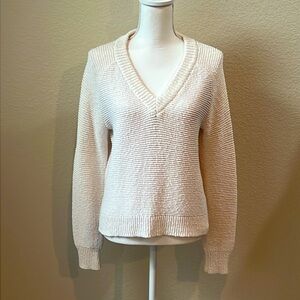 Madewell Arden V-Neck Crop Pullover Sweater